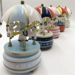 Creative Children's Christmas Gift Carousel Music Box Clockwork ToyWooden Crafts Classic A06 -Schmidt Butik 831097535 max