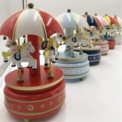 Creative Children's Christmas Gift Carousel Music Box Clockwork ToyWooden Crafts Classic A06 -Schmidt Butik 831097726 max