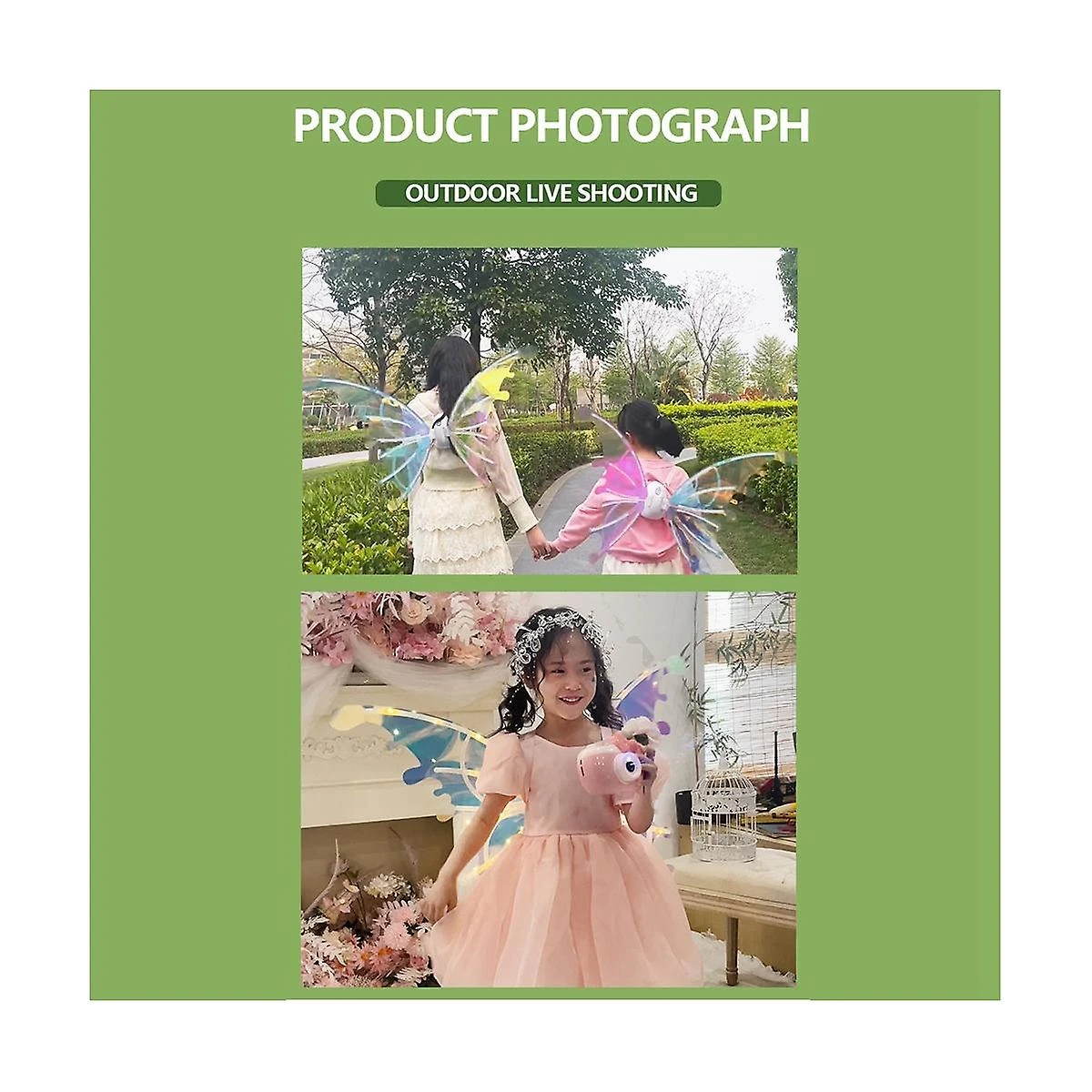 Led Princess Elf Fairy Wing Butterfly Bellydance Carnival Led Costumes Christmas Shows Toy Gift 2 Led Princess Elf Fairy Wing Butterfly Bellydance Carnival Led Costumes Christmas Shows Toy Gift - Billede 2