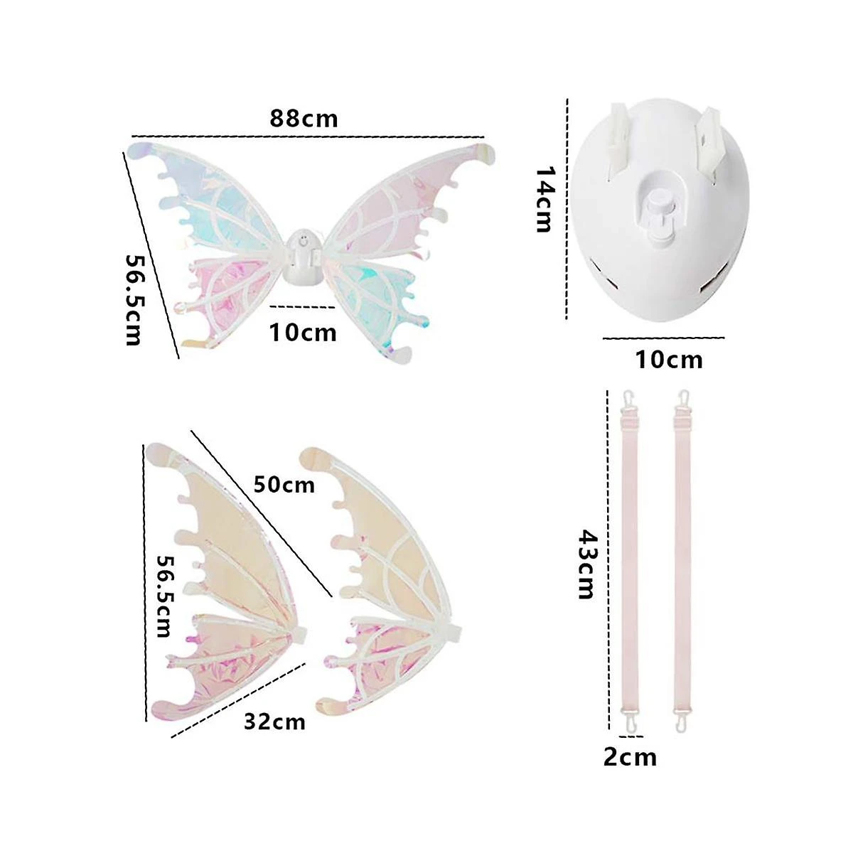 Led Princess Elf Fairy Wing Butterfly Bellydance Carnival Led Costumes Christmas Shows Toy Gift 4 Led Princess Elf Fairy Wing Butterfly Bellydance Carnival Led Costumes Christmas Shows Toy Gift - Billede 4