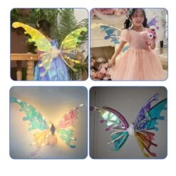 Led Princess Elf Fairy Wing Butterfly Bellydance Carnival Led Costumes Christmas Shows Toy Gift
