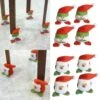 4pcs Christmas Chair Leg Cover Foot Sleeve Protector Xmas Decor Snowman