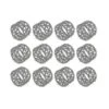 12 Pack Napkin Rings Holders Hollow Design Decor Wedding Christmas Gathering (gold)