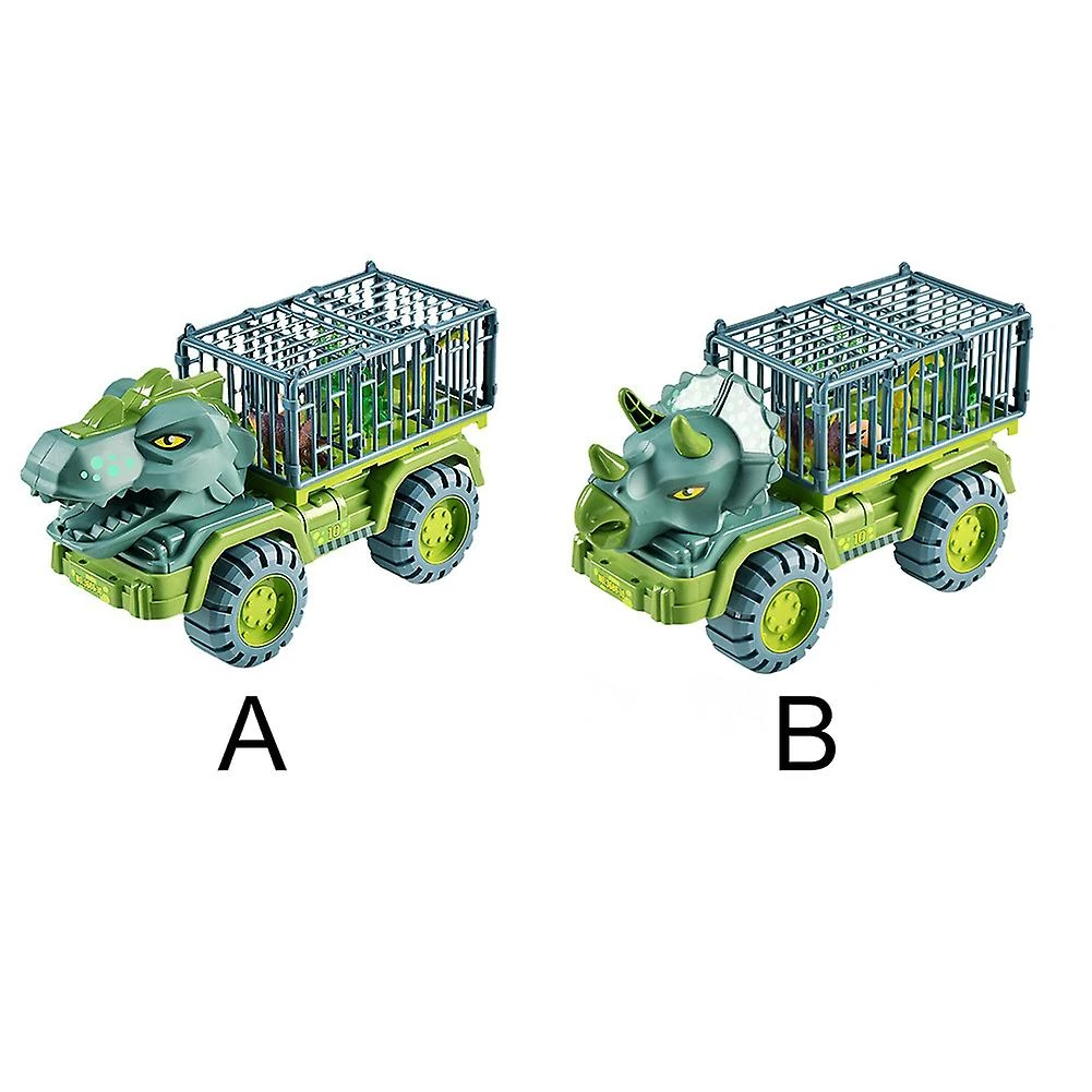 Boys Girls Dinosaur Truck Playset Kids Toy Christmas Eggs Activity Carrier Play 2 Boys Girls Dinosaur Truck Playset Kids Toy Christmas Eggs Activity Carrier Play - Billede 2