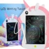 Lcd Writing Tablet For Kids, Unicorn Toddlers Toys Reusable Doodle Scribbler Board With Stylus, Educational Learning Drawing Pad Christmas Birthday Gi