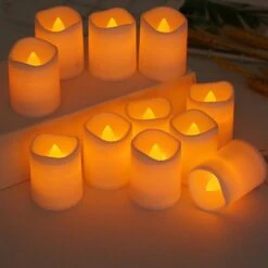 24pcs Electronics Candle Light Led Candle Tanabata Birthday Wedding Christmas Halloween Atmosphere