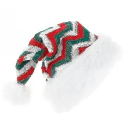 Adult Knitted Christmas Hat Snowflake Wavy Striped Fluffy Plush Santa Cap Cute Pompom Xmas Holiday Party Decoration -Schmidt Butik 931706847 max