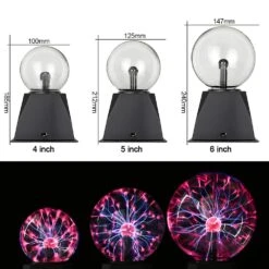Night Light 4/5/6/8 Inch Novelty Lighting Magic Plasma Ball Lamp Christmas Kids Gift Glass Lamp Party Decor Table Lights -Schmidt Butik 946401896 max