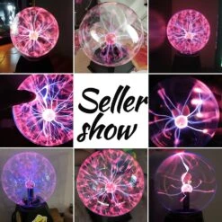 Night Light 4/5/6/8 Inch Novelty Lighting Magic Plasma Ball Lamp Christmas Kids Gift Glass Lamp Party Decor Table Lights