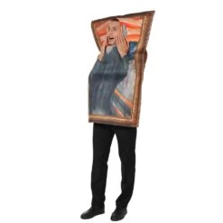 Adult Cosplay Funny The Scream Mural Costume Unisex Sponge Jumpsuit Halloween Carnival Outfit Party Purim Fancy Dress Christmas -Schmidt Butik 961303026 max