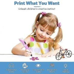 Diy Drawing Pen With Lcd Display 3d Pen With 30 Colors 150 Meter Pla Filament Christmas Birthday Gift For Child High Quality Yellow -Schmidt Butik 966379583 max