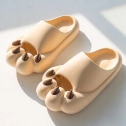 Couple Cat Paw Style Slippers Household Outdoor Slide Slippers Gift For Christmas BirthdayYear 40-41 Khaki -Schmidt Butik 972604558 max