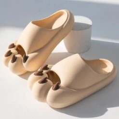Couple Cat Paw Style Slippers Household Outdoor Slide Slippers Gift For Christmas BirthdayYear 40-41 Khaki -Schmidt Butik 972604981 max