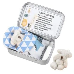 Pocket Hug Tiny Teddy Handmade Bear In A Tin Box Cute Plush Toy Christmas Gifts White -Schmidt Butik 974741083 max