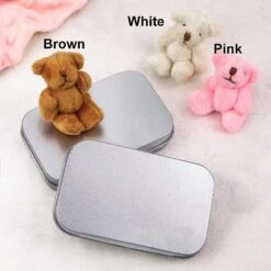 Pocket Hug Tiny Teddy Handmade Bear In A Tin Box Cute Plush Toy Christmas Gifts White -Schmidt Butik 974741538 max