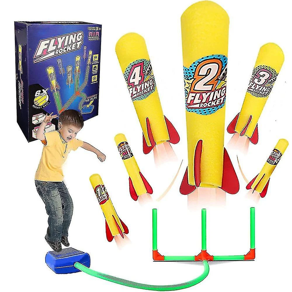 Kids Outdoor Toys Rocket Launchers With 6 Foam Rockets ,jump Rocket Christmas Gift 4 Kids Outdoor Toys Rocket Launchers With 6 Foam Rockets ,jump Rocket Christmas Gift - Billede 4