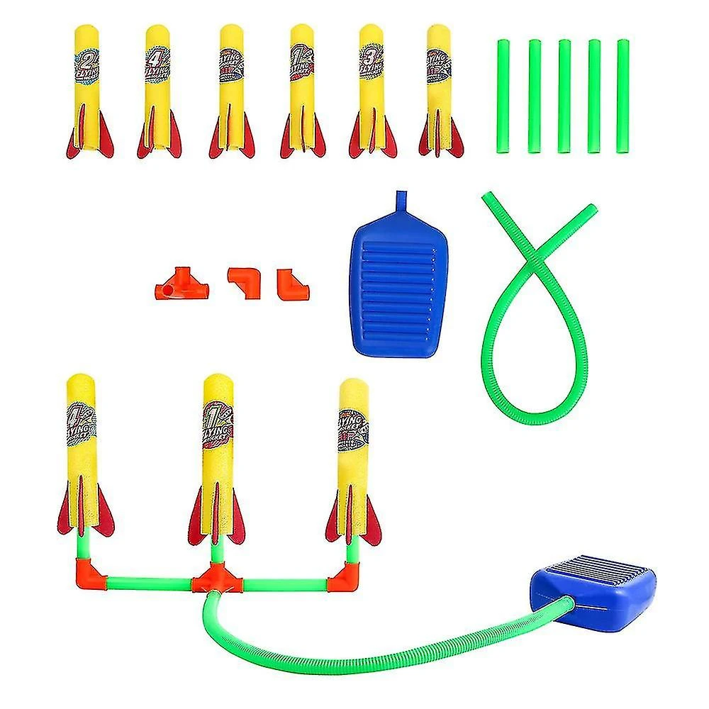 Kids Outdoor Toys Rocket Launchers With 6 Foam Rockets ,jump Rocket Christmas Gift 2 Kids Outdoor Toys Rocket Launchers With 6 Foam Rockets ,jump Rocket Christmas Gift - Billede 2