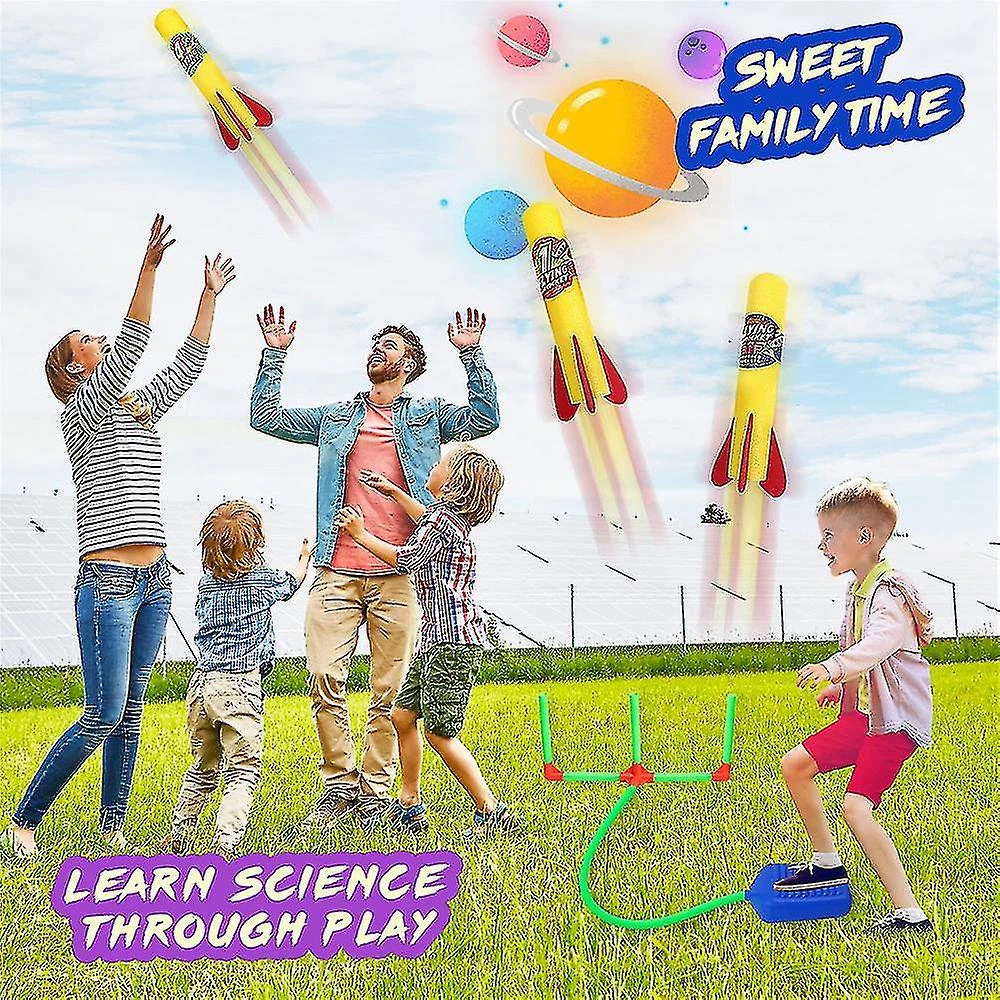 Kids Outdoor Toys Rocket Launchers With 6 Foam Rockets ,jump Rocket Christmas Gift 3 Kids Outdoor Toys Rocket Launchers With 6 Foam Rockets ,jump Rocket Christmas Gift - Billede 3