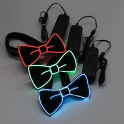 Luminous Bow Tie Led Light Up Men Bow Tie Necktie Fashion Neon Light Flashing For Dance Party Christmas Evening Party Decoration