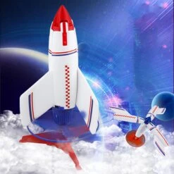 Rocket Launcher Toy For Kids - Outdoor Self-Launching Rocket With LED Lights, Rechargeable Battery - Perfect For Birthdays, Christmas, Children's Day -Schmidt Butik 996979375 max