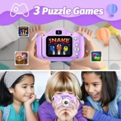 Children's Camera Toys For 3-12 Years Old Kids Boys Girls,hd Digital Video Camera With Protective Silicone Cover,christmas Birthday Christmas Gifts Wi Unicorn-purple -Schmidt Butik 997306199 max